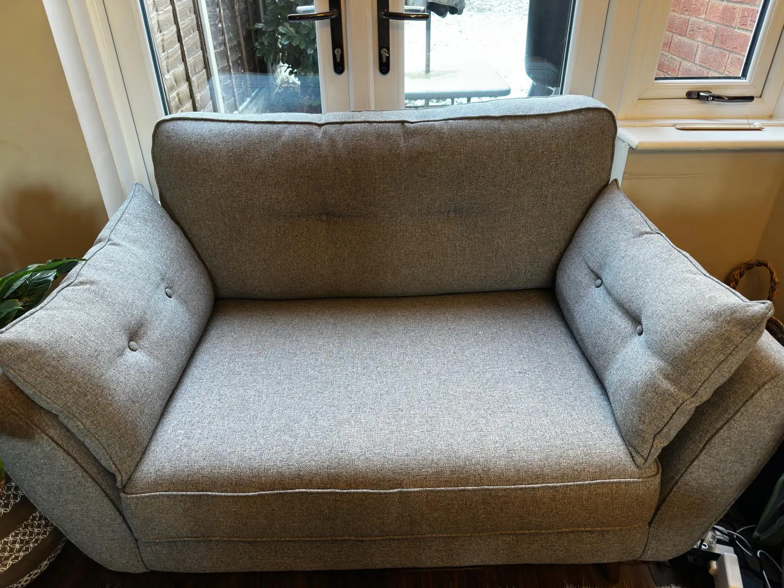 French Connection Zinc Sofa Grey 4-Seater + Cuddle Chair
