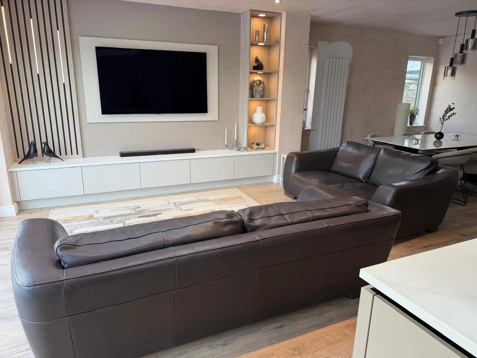 Simboli Luxury Italian Premium Brown Leather Sofa Set