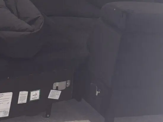 Black Left L shaped sofa bed