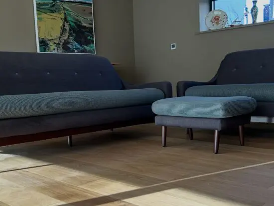 G-plan Modern Vintage 58 tonic charcoal pewter/pewter buttons