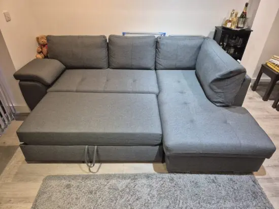Dako corner sofa bed grey
