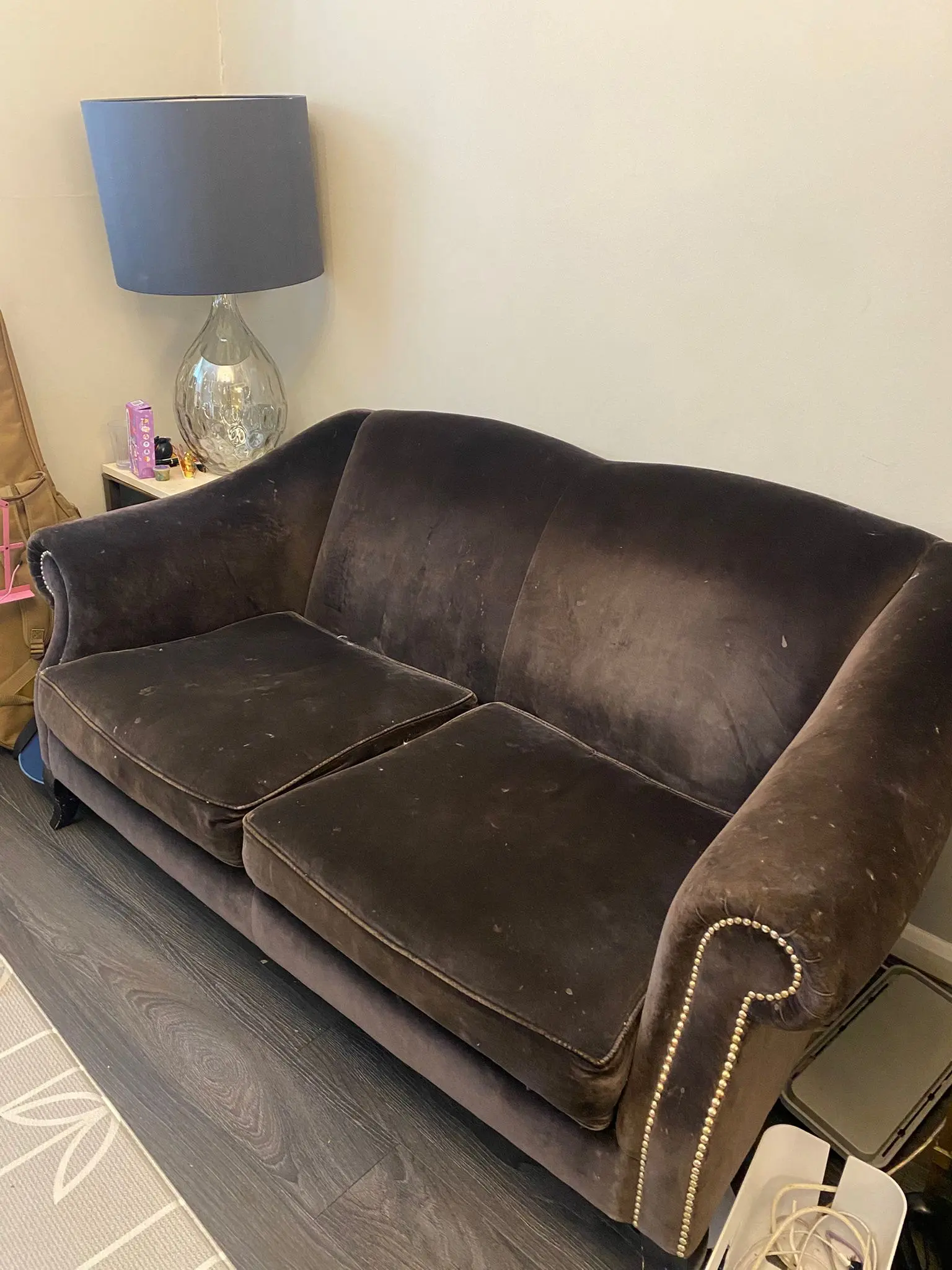 Sofa & Chair Company velvet 2-seat sofa