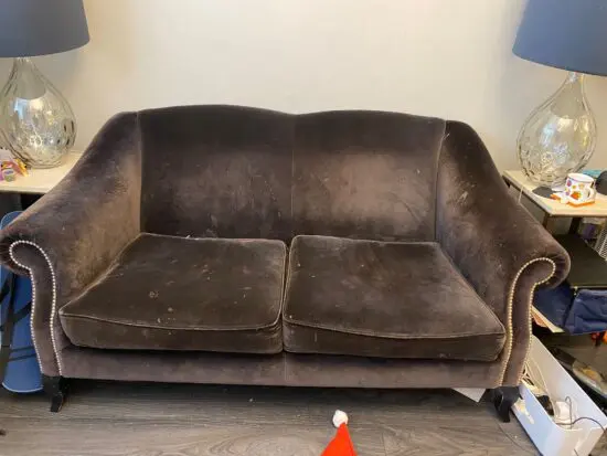 Sofa & Chair Company velvet 2-seat sofa