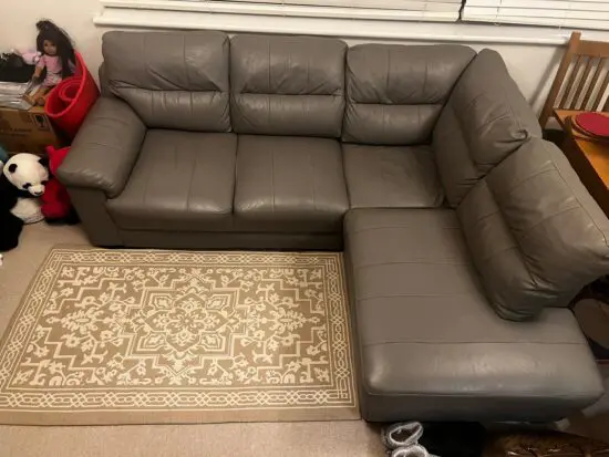Grey corner sofa