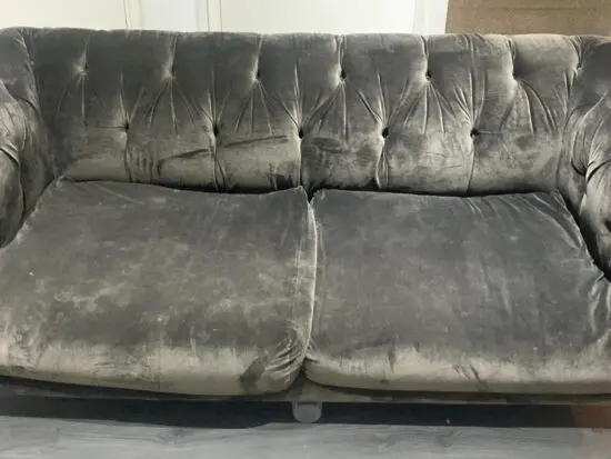 Large 3-seater sofa (2 seat cushions, comfortably fits 3 people)