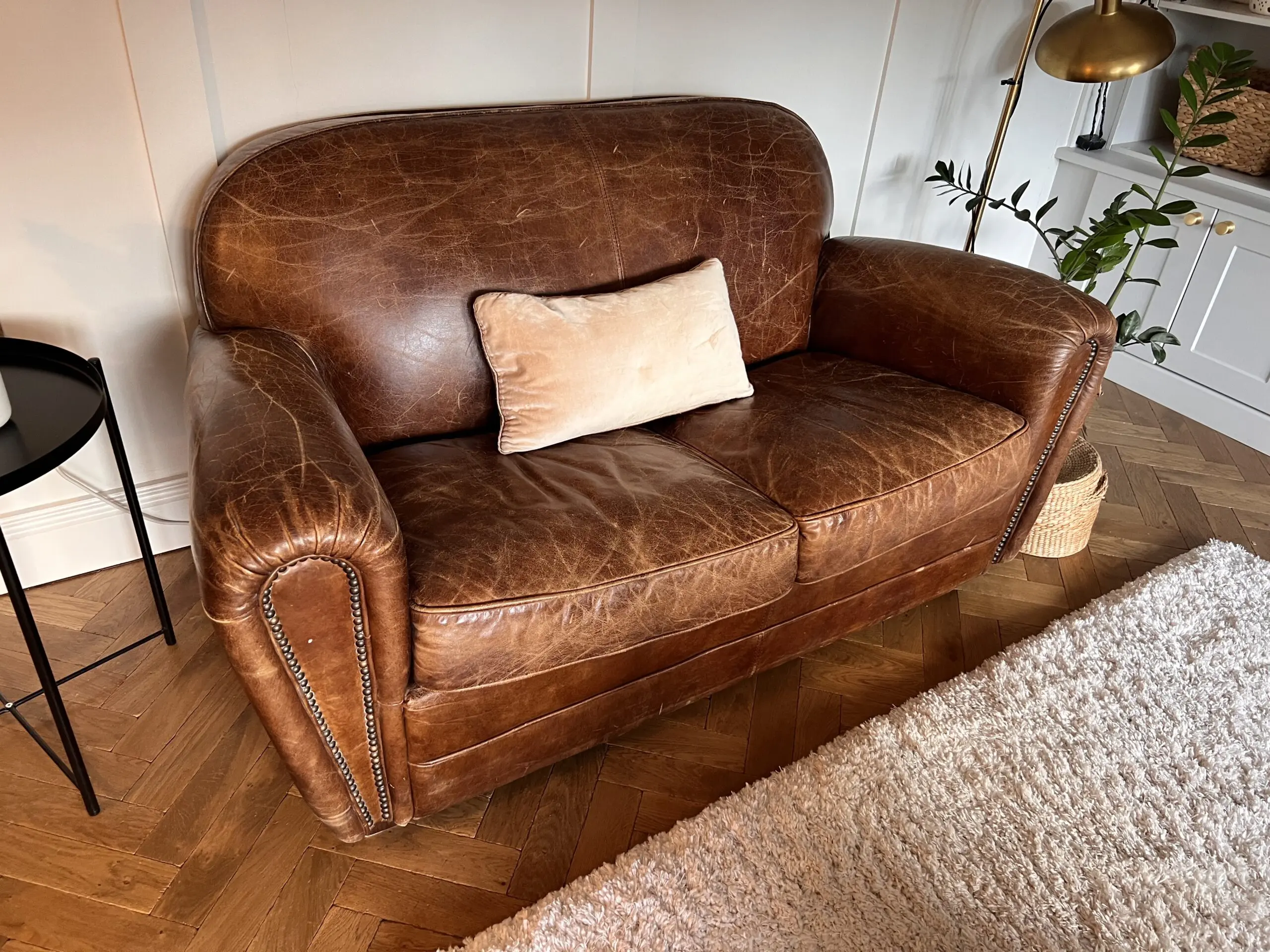 Vintage Leather Club Sofa