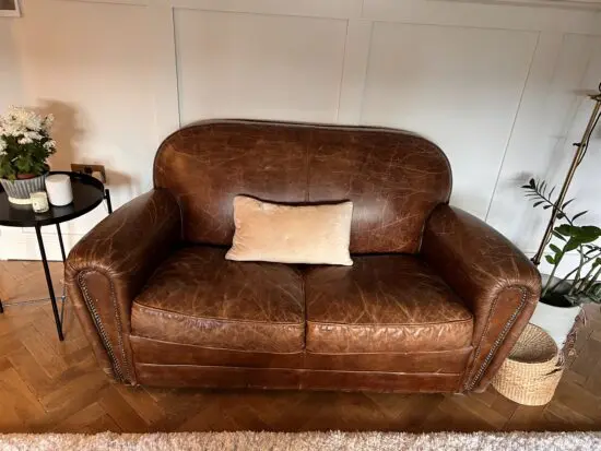 Vintage Leather Club Sofa