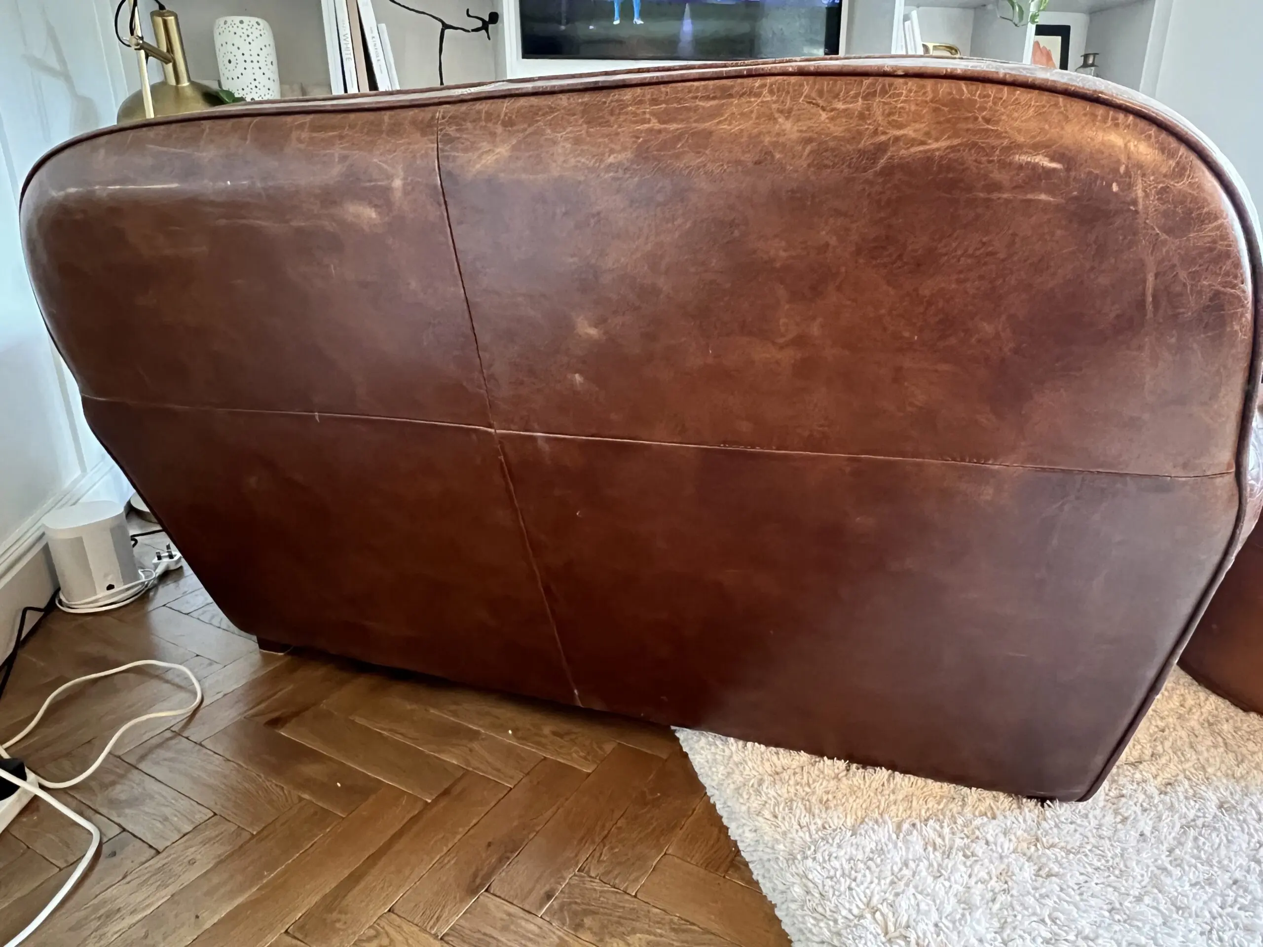Vintage Leather Club Sofa