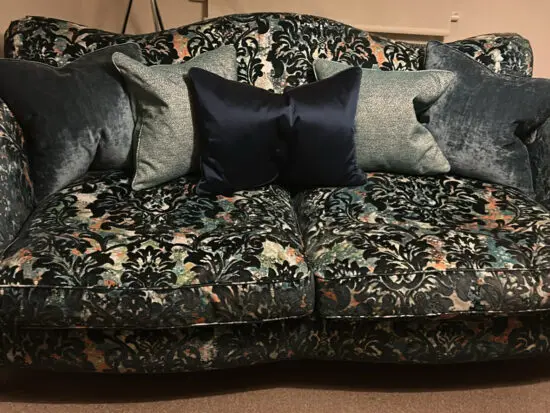 Sofology Teal & Royal Blue 3-Seater Sofa