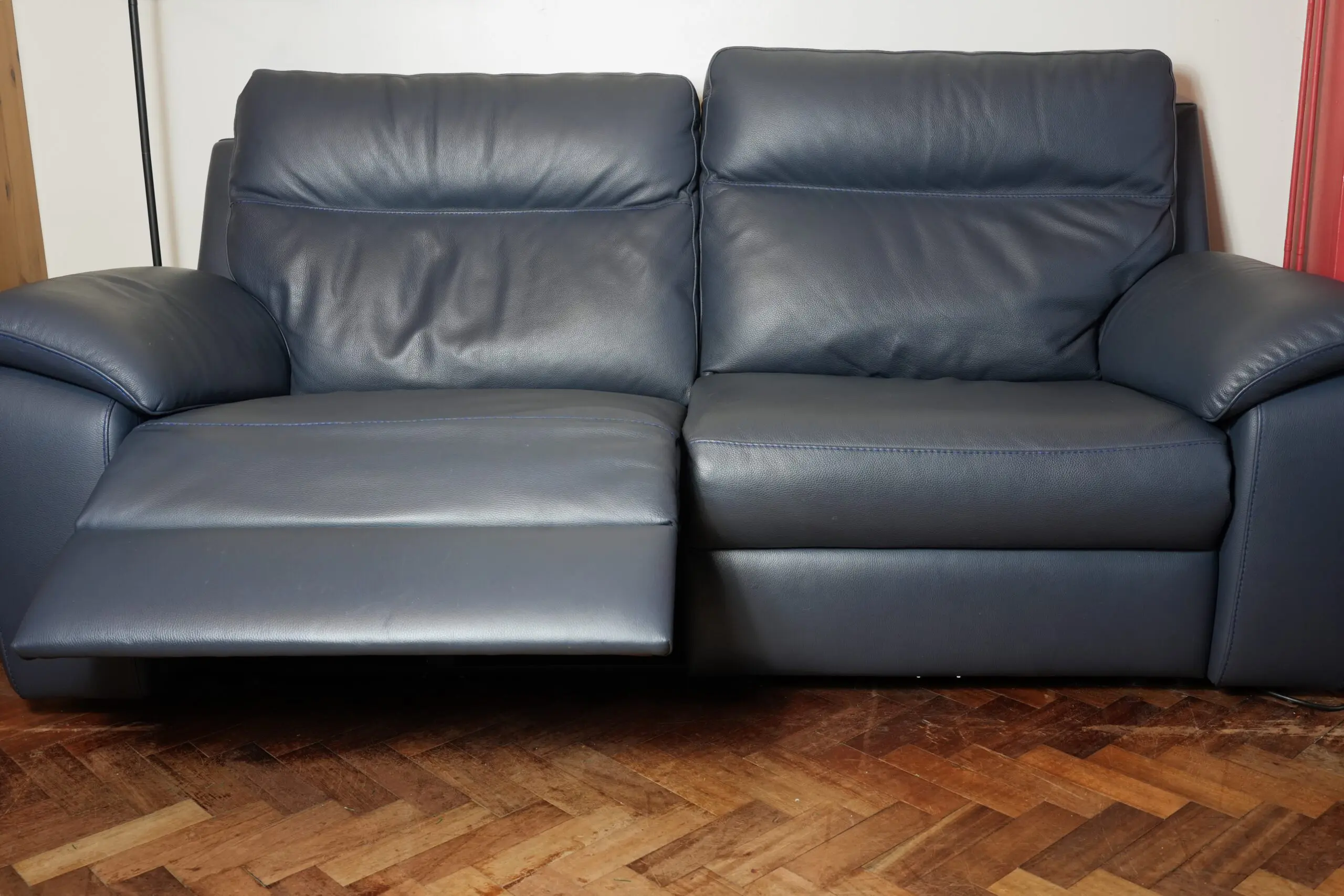 2x Nicoletti Pepino 3 Seater Leather Power Recliner sofas