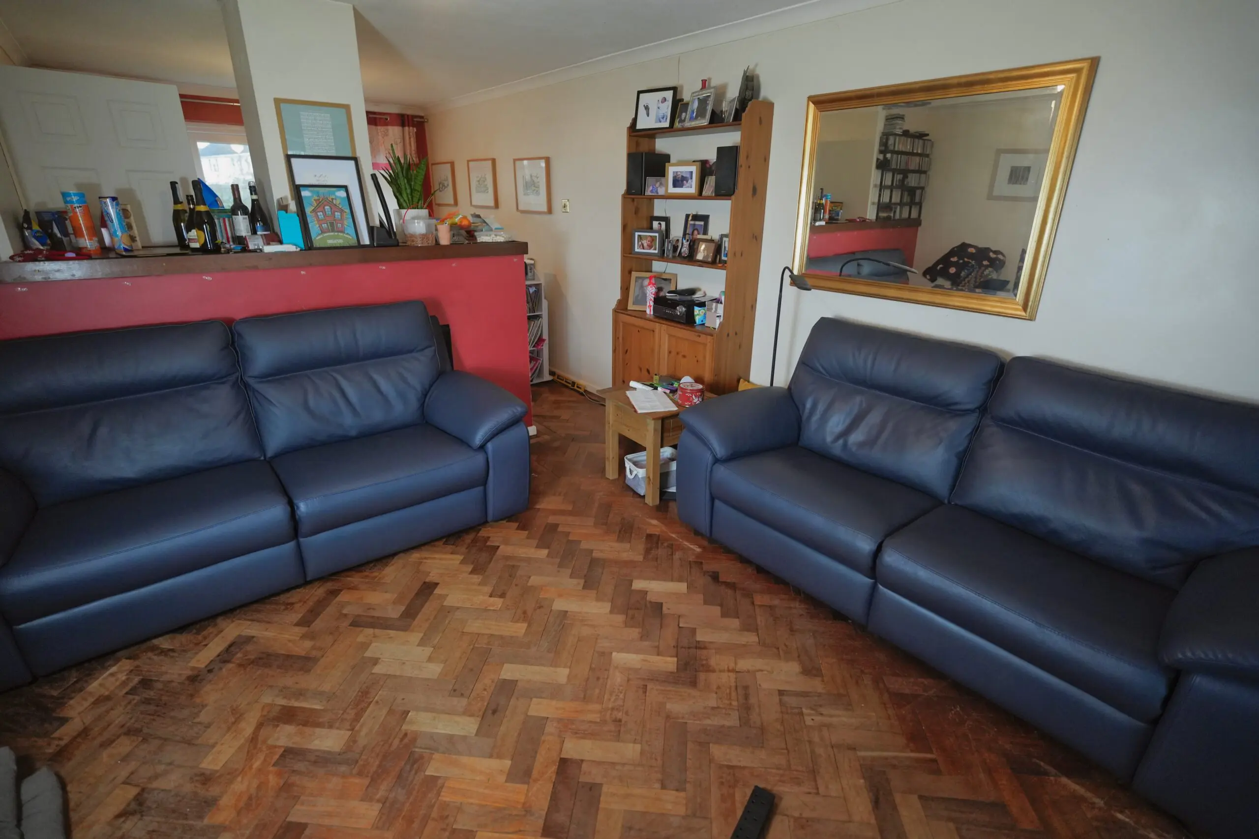2x Nicoletti Pepino 3 Seater Leather Power Recliner sofas