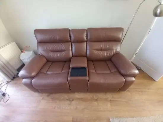Furniture Village Roast Brown Leather Cinemax 2-seater sofa