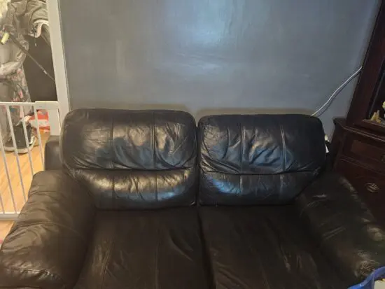 Black Leather 2 seater