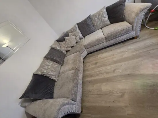 2 by 2 Corner Sofa - Reverisble Scatter Back Cushions - Stud Detail