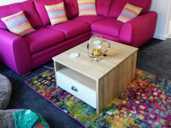Pinkdfs corner sofa