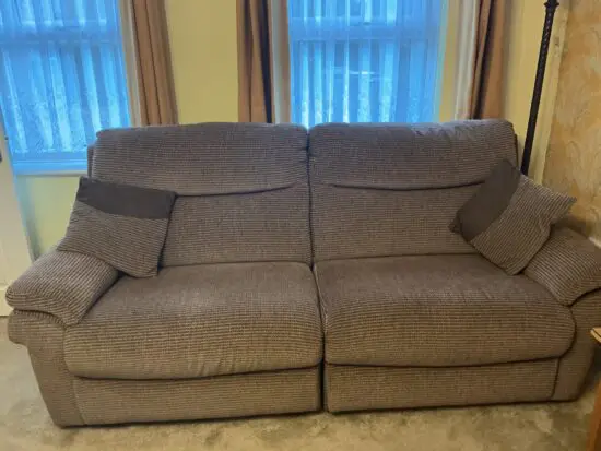 Scs lazyboy sofa brown & beige