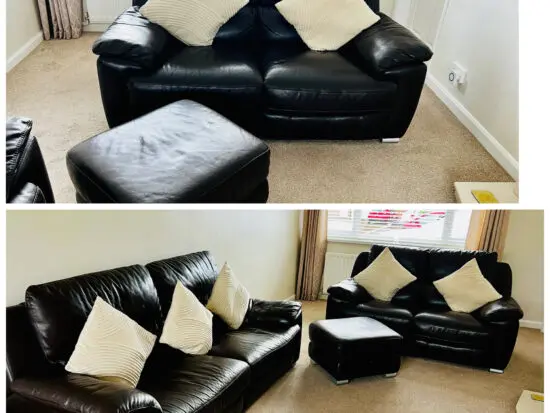 Harvey’s Brown Quality Leather Suite