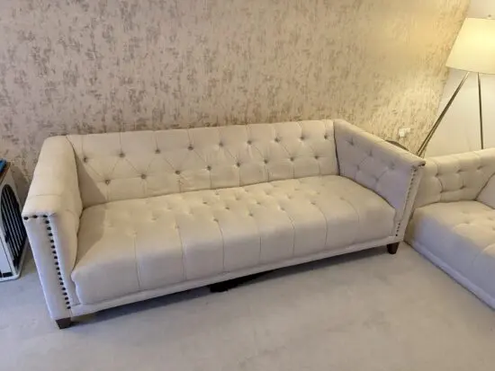 DFS Chesterfield Beige 2 & 3 seater sofa