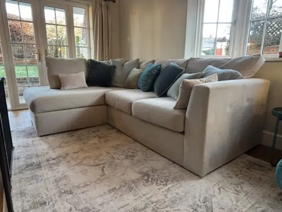 Darlings of Chelsea Portland in Pearl 4 seater corner sofa