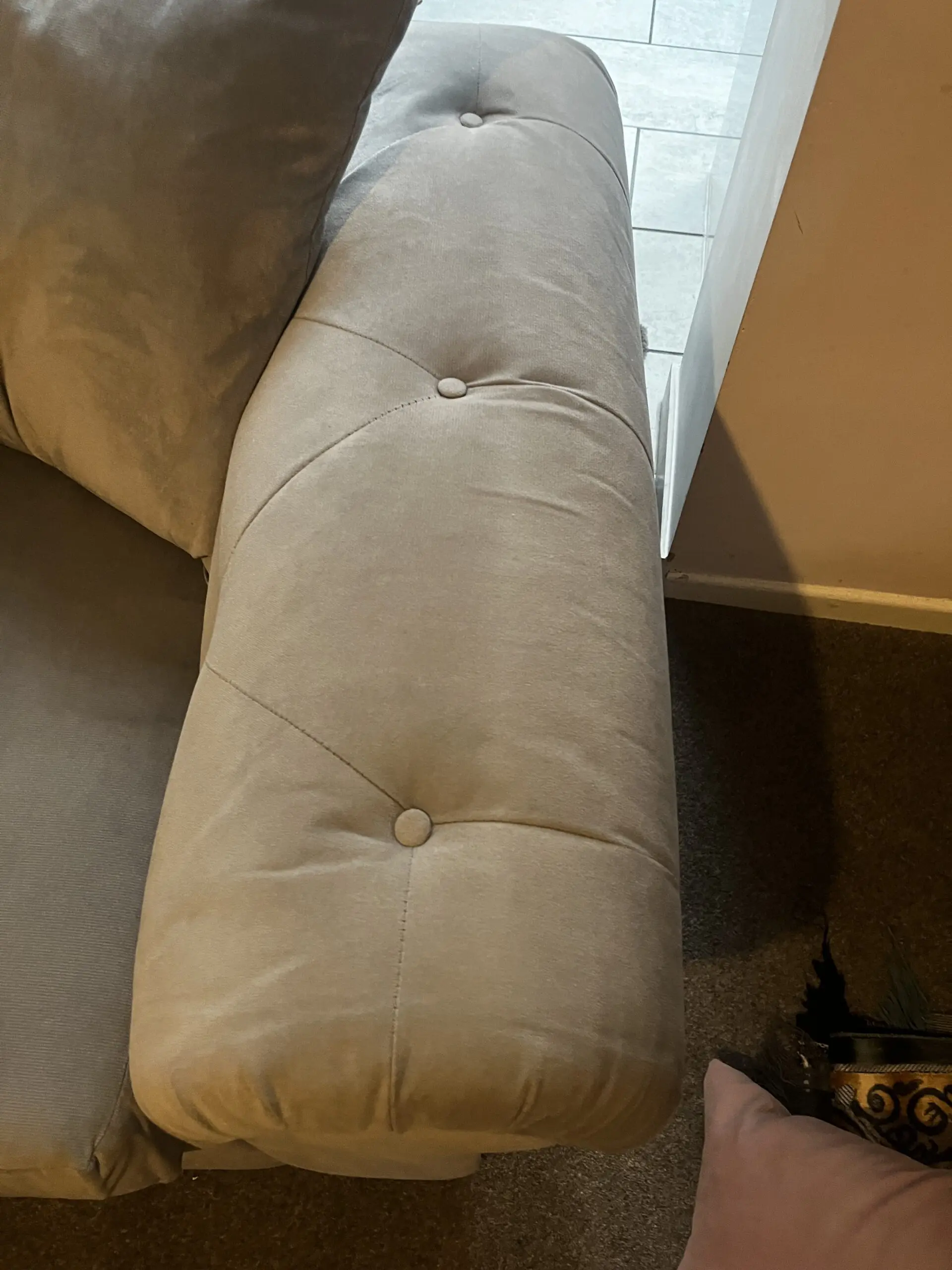 Serafina 3 seater velvet chesterfield