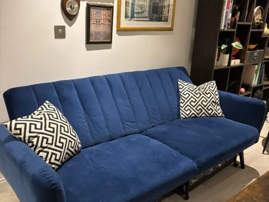 Blu velvet Sofa bed - Julien Bowden