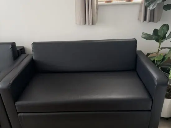 2x Argos Lucy Faux Leather Sofa Bed Black