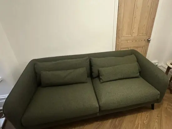 DFS Forest Green Avena 3 Seater Sofa