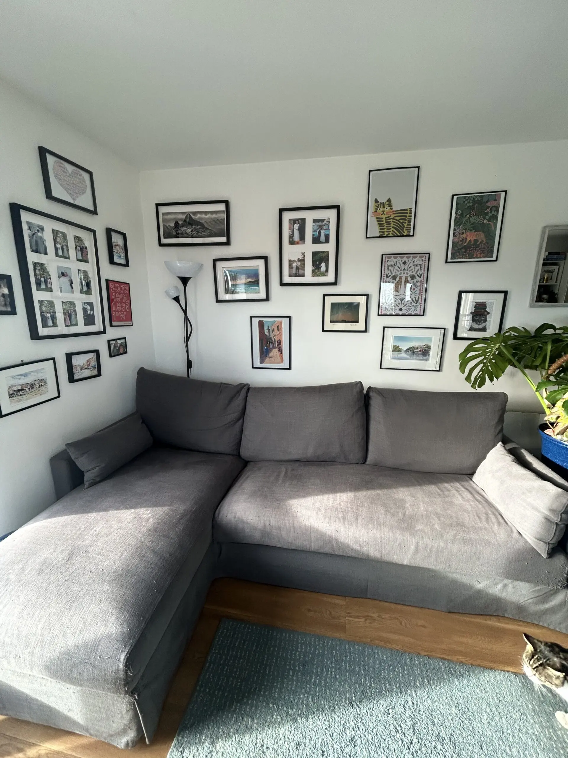 IKEA sofa with chaise and ottoman storage OPEN TO OFFERS
