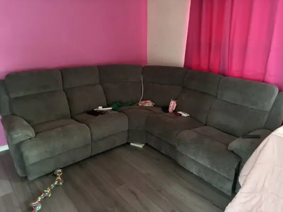 Sofology double recliner corner sofa