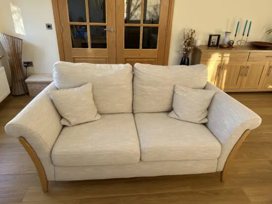 2 x Ercol 3 seater sofa - cream