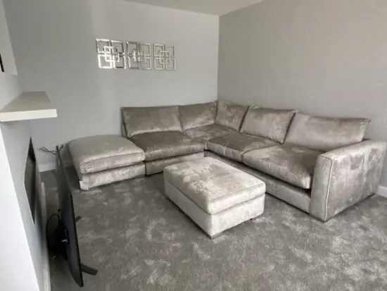 Sofology majestica silver corner sofa