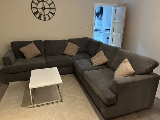 DFS grey Freya corner sofa