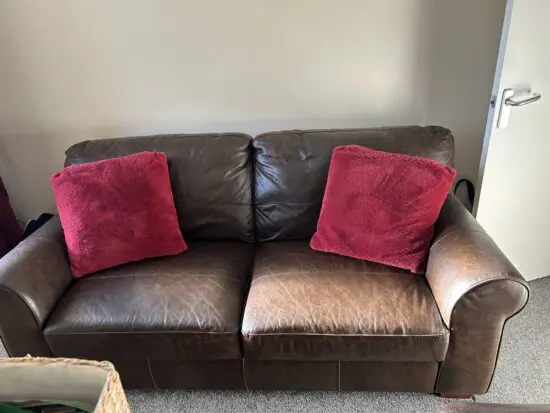Large 2 seater leather sofa
