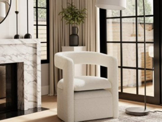 Tallie Boucle Storage Accent Chair