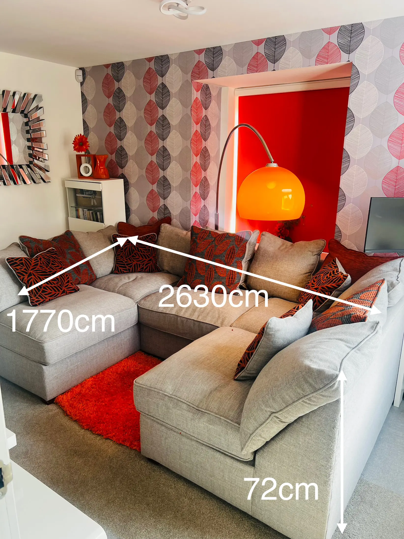 Unique Custom-Made U-Shaped Sofa – Perfect for Cosy Family Nights