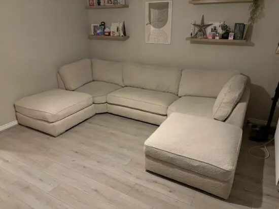 Honeypot Furniture Inga Fullback U Shape Sofa Beige