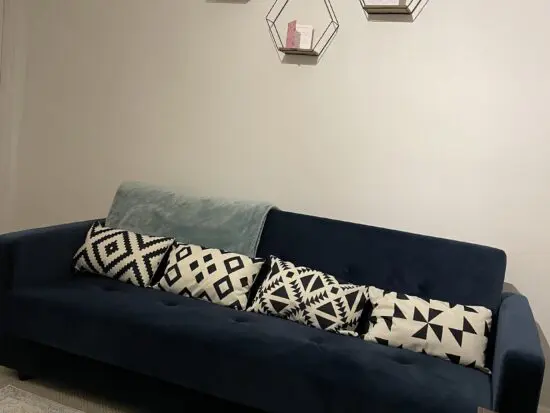 Sofa Bed with Storage, Sapphire Blue Velvet