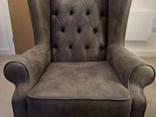 Next branded large Sherlock wingback armchair