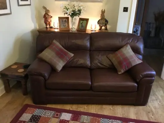 Cavendish brown leather sofa