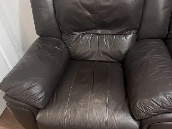 Leather recliner chair