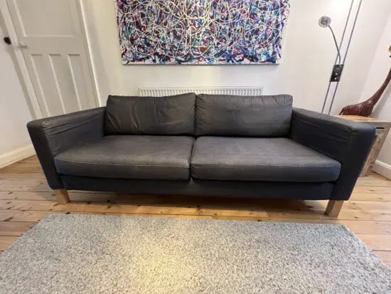 IKEA Karlstad 3 seater charcoal grey sofa