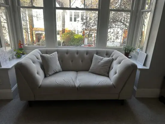 Sofology 2seater and love chair in pebble colour