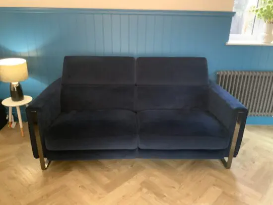 NAVY BLUE DFS VORTEX 3 SEATER POWER RECLINER