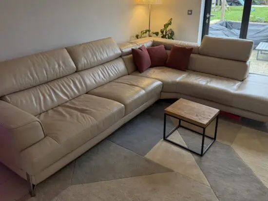Large Leather Corner Sofa (DFS)