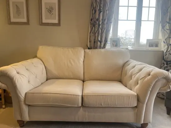 X2 Cream Linen Next Sofas 2 Seaters - extremely good condition