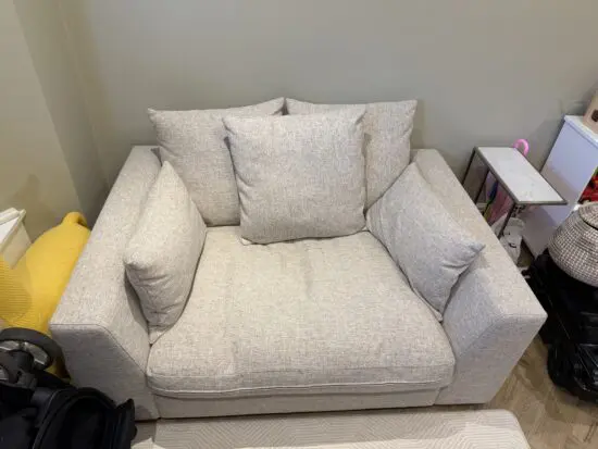 DFS Plush Back Cuddler Sofa