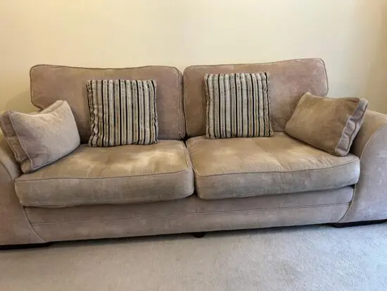 SCS 3 seater sofa and swivel chair