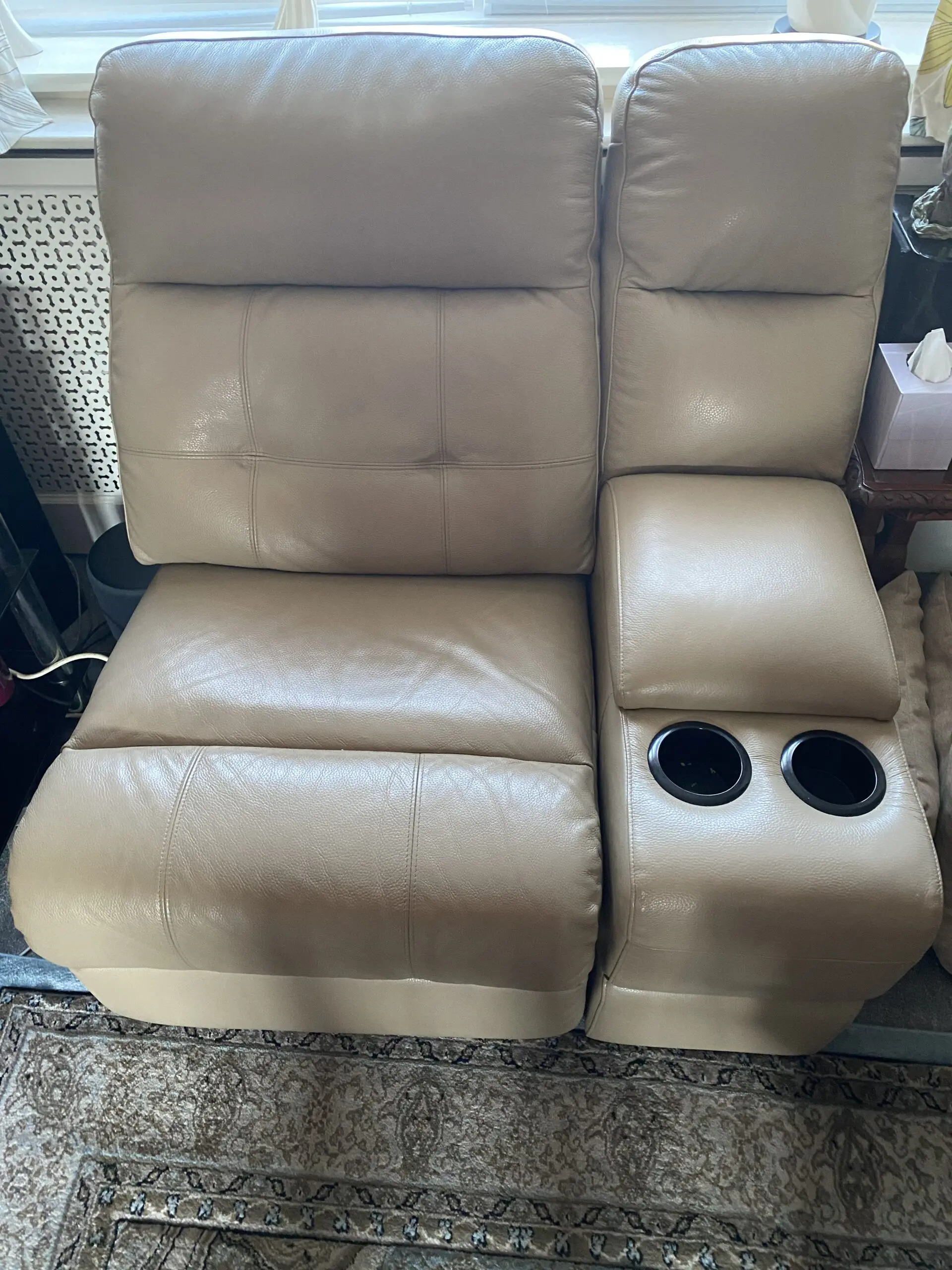 La Z Boy Leather electric recliner corner sofa with storage from SCS