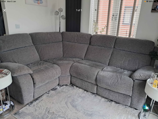 SCS grey corner sofa