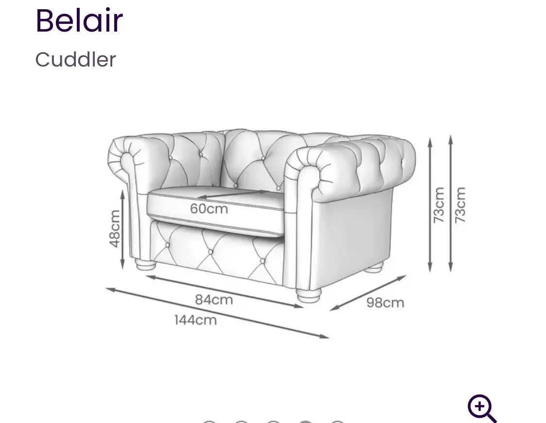 Belair cuddler chair Belair 2 seater sofa